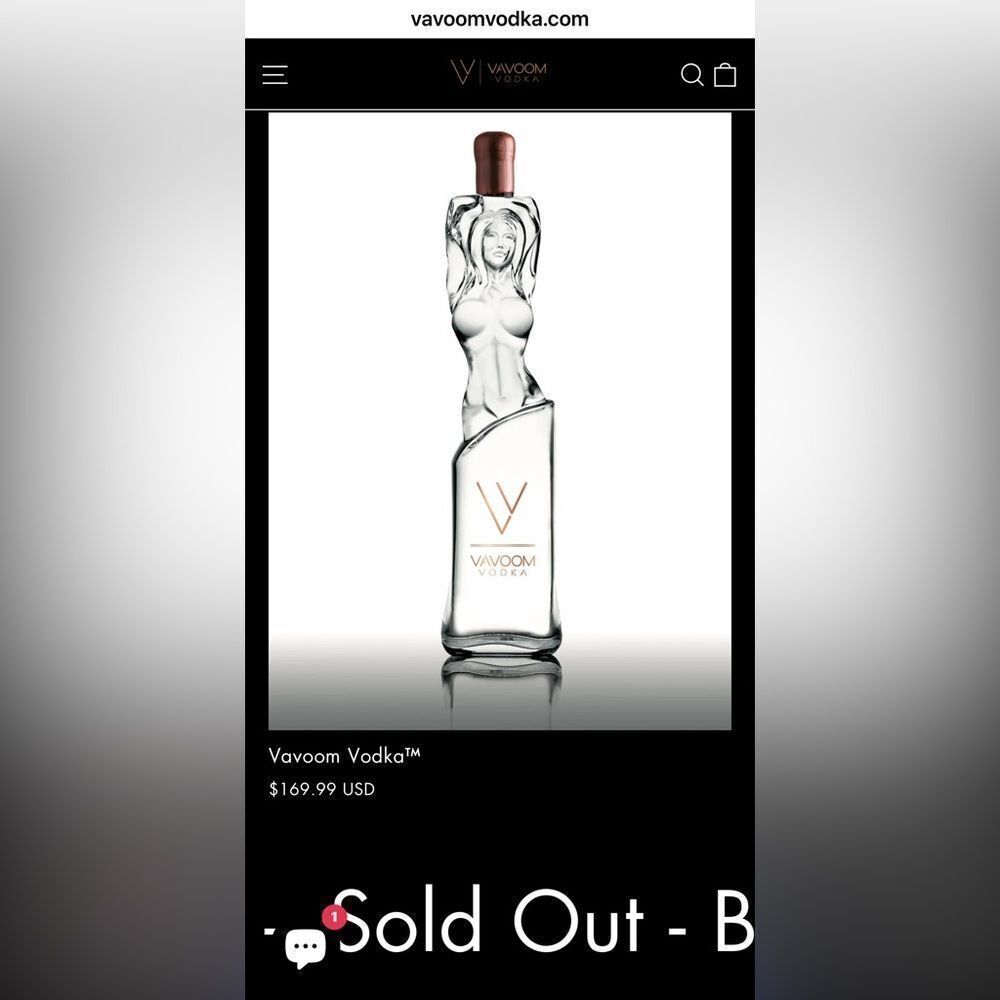 Collectible Vavoom Vodka Bottle with Artistic Design Feminine Glass Sculpture - Picture 13 of 13